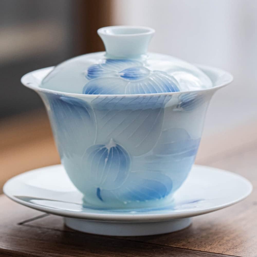 中国茶器 景徳鎮 手描き 茶杯 コーヒーカップ 女性ぴったり 青花磁